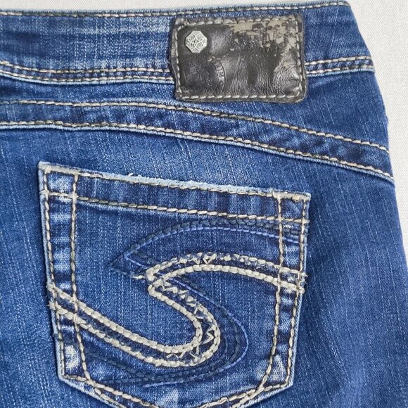 Silver Jeans Tuesday 16 1/2 low-rise slim bootcut women's sz W28/L33 indigo blue - Picture 5 of 16
